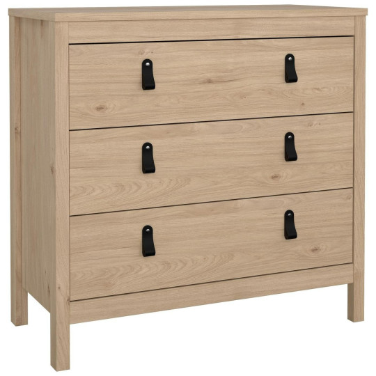 Tvilum Madrid 3 Drawer Chest - Oak | compact drawer unit