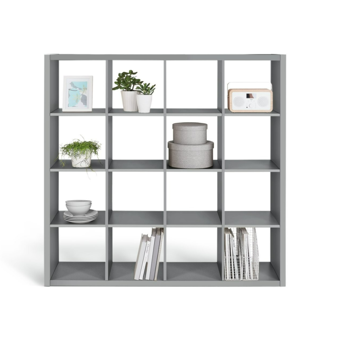 Squares Plus 16 Cube Storage Unit - Grey | Contemporary Home Display Squares Plus 16 Cube Storage Unit - Grey | Contemporary Home Display