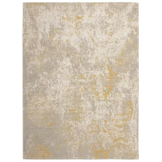 Distressed Abstract Gold Rug 120x170cm | Modern Living Room Floor Rug Carpet