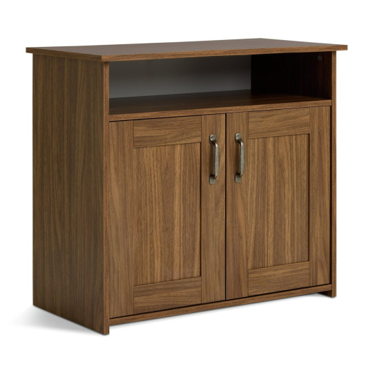 Home Ohio 2 Door Sideboard - Walnut | Modern Wooden Storage Cabinet Living Room
