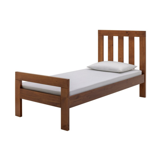 Home Chile Single Wooden Bed Frame - Dark Wood | Practical Night Comfort