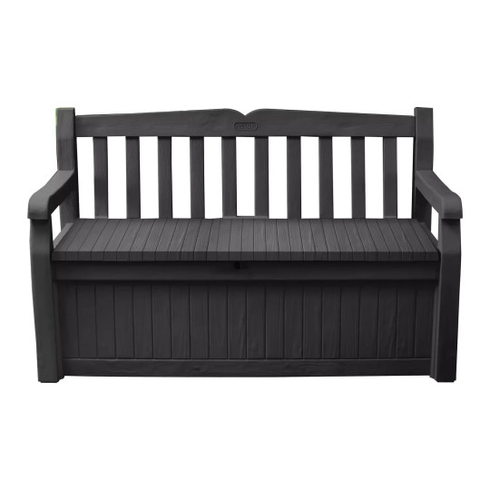 Keter Eden Bench 265L Outdoor Garden Storage Box - Grey