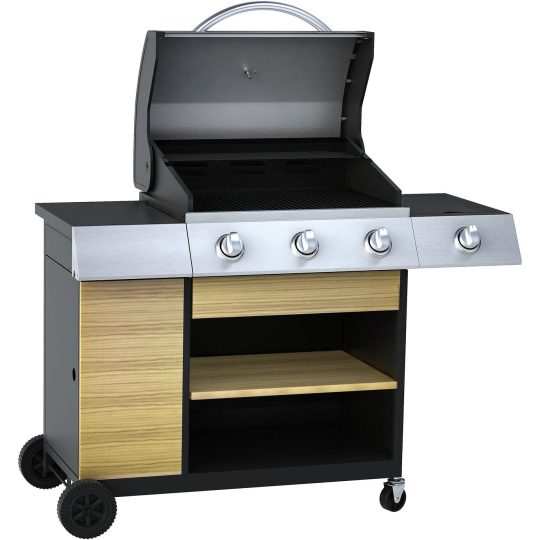 Deluxe 3 Burner with Side Burner Gas BBQ ( B Grade 15845 ) Deluxe 3 Burner with Side Burner Gas BBQ ( B Grade 15845 )