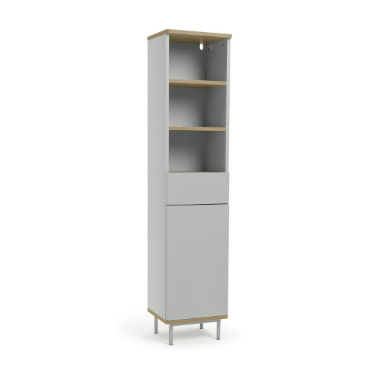 Freja Tallboy - Grey | Slim Storage Cabinet for Bedroom or Bathroom Use