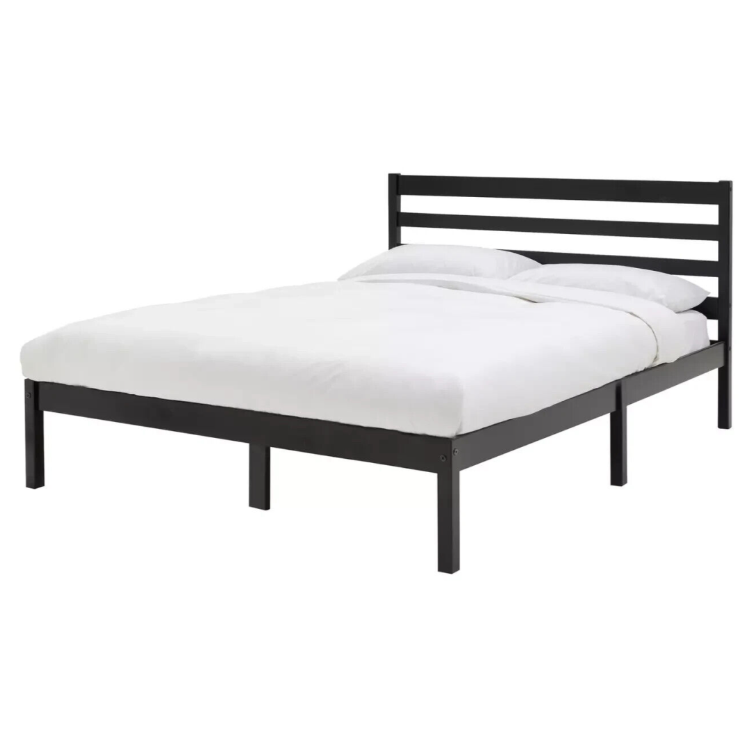 Kaycie Double Wooden Bed Frame - Black ( B Grade 38311 - 38312 ) Kaycie Double Wooden Bed Frame - Black ( B Grade 38311 - 38312 )