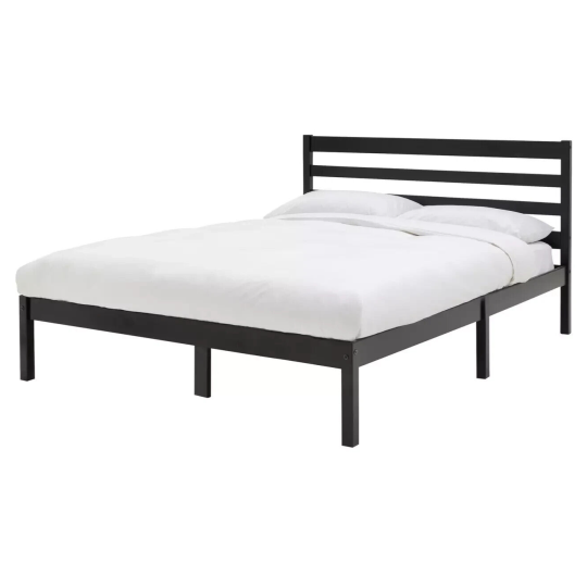 Kaycie Double Wooden Bed Frame - Black ( B Grade 38311 - 38312 )