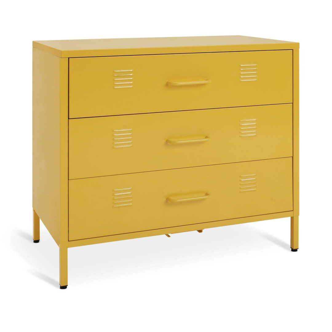 Stevie 3 Drawer Chest - Mustard ( B Grade 33826 ) Stevie 3 Drawer Chest - Mustard ( B Grade 33826 )