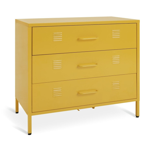  Stevie 3 Drawer Chest - Mustard ( B Grade 33826 )