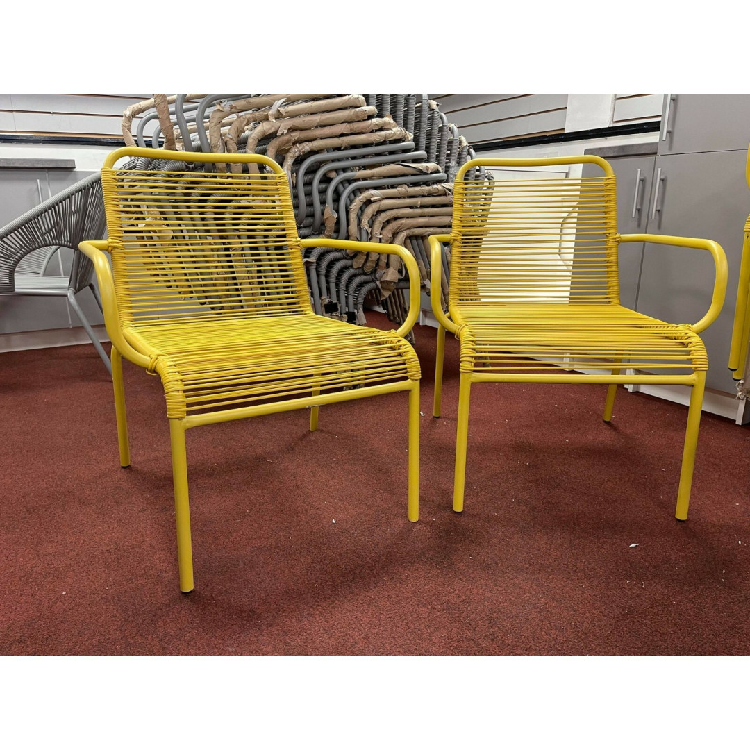 Ipanema garden chairs yellow x2 Ipanema garden chairs yellow x2