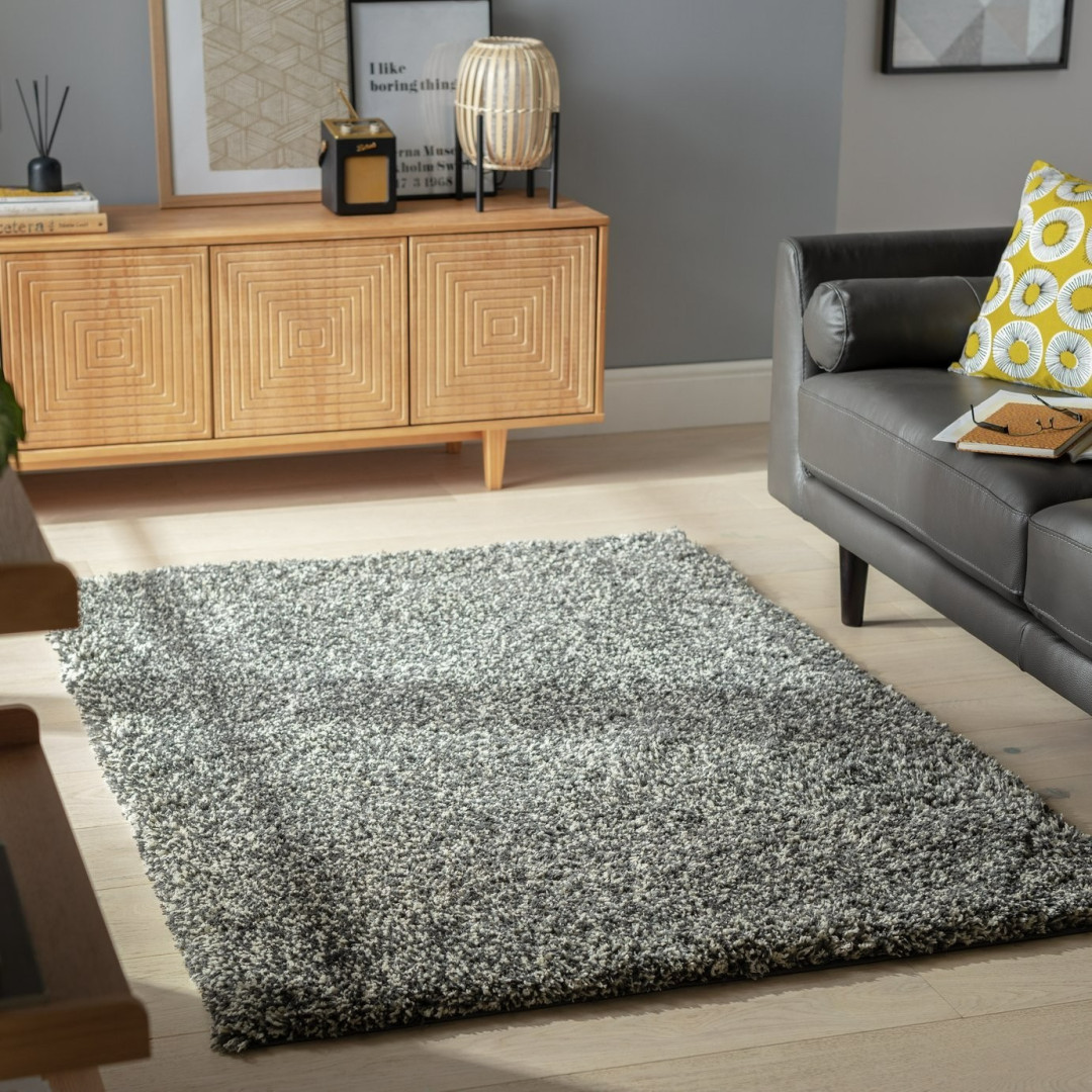 Cosy Grey Marl Shaggy Rug - 230x160cm | Large Grey Shaggy Carpet Cosy Grey Marl Shaggy Rug - 230x160cm | Large Grey Shaggy Carpet