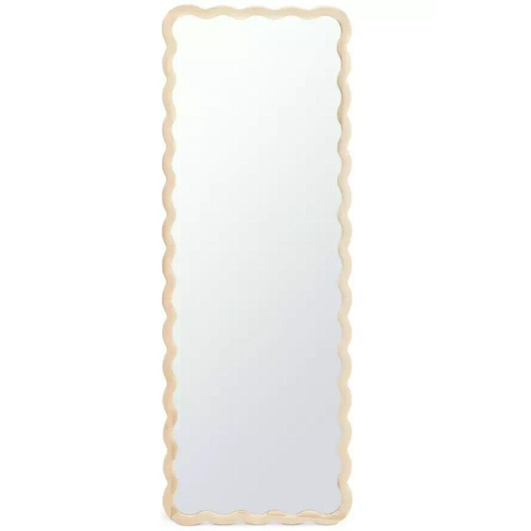 Full length Wavy Wall Mirror - Wood - 150x55cm Full length Wavy Wall Mirror - Wood - 150x55cm