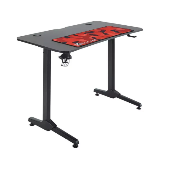 X Rocker Panther Gaming Desk Black | Sturdy Computer Desk Modern