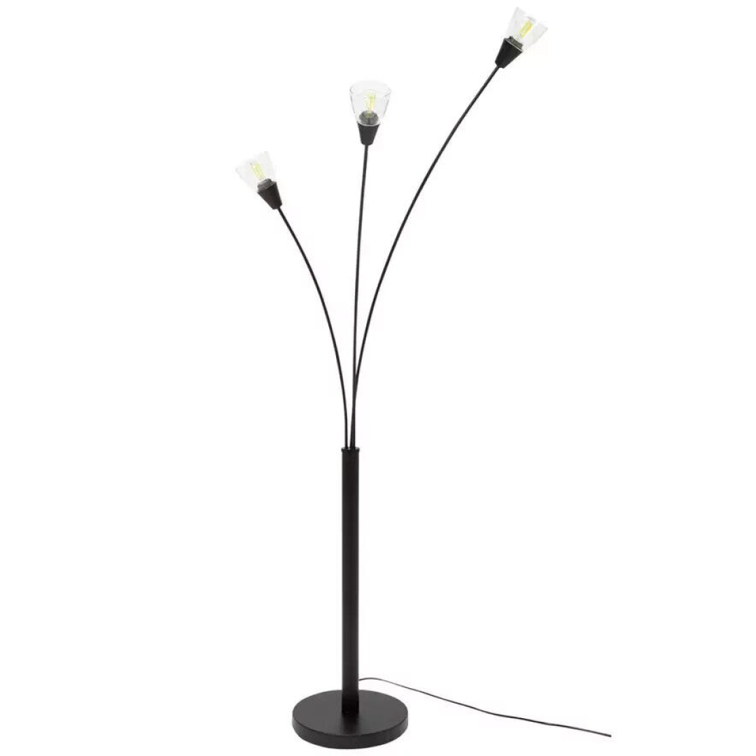 Curico 3 Light Floor Lamp - Matt Black Curico 3 Light Floor Lamp - Matt Black