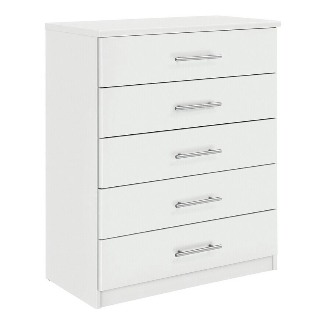 Home Normandy 5 Drawer Chest of Drawers White | Storage Furniture for Bedroom Home Normandy 5 Drawer Chest of Drawers White | Storage Furniture for Bedroom