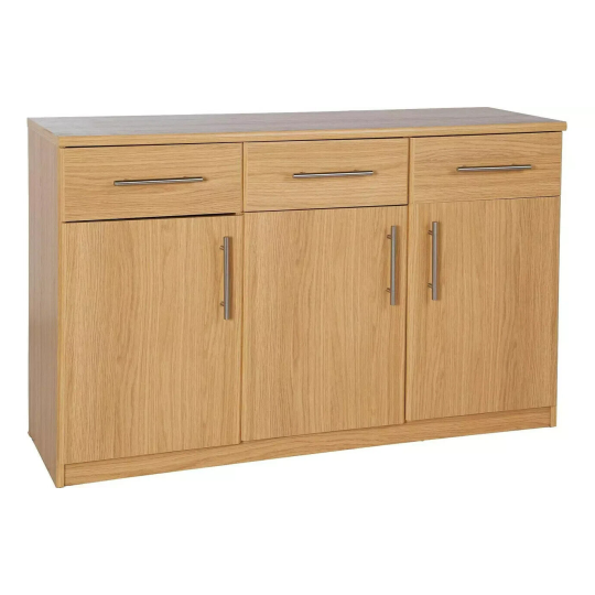 Anderson 3 Dr and 3 Drawer Sideboard - Oak Effect | Modern Storage Cabinet Unit