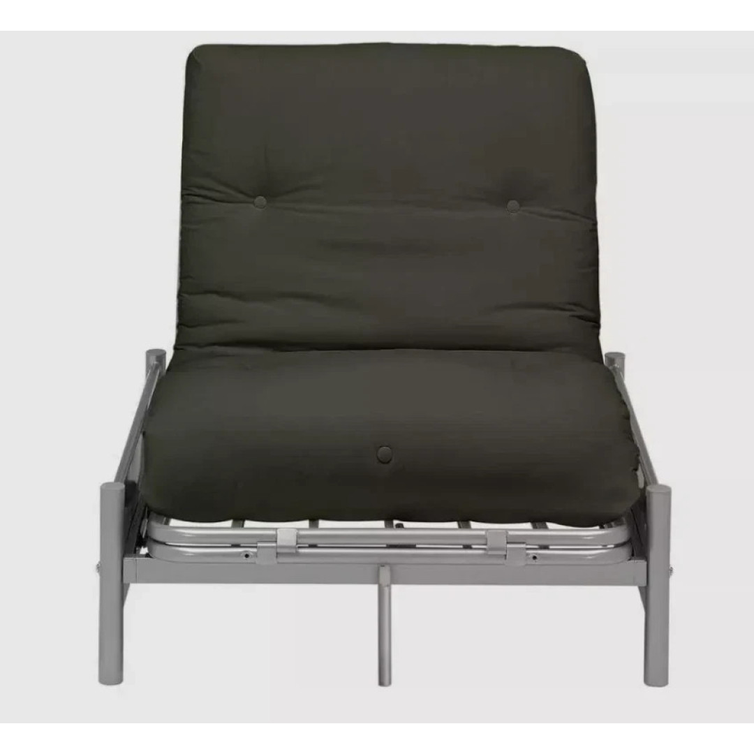 Single Metal Futton - Silver | Compact Futon Bed Single Metal Futton - Silver | Compact Futon Bed