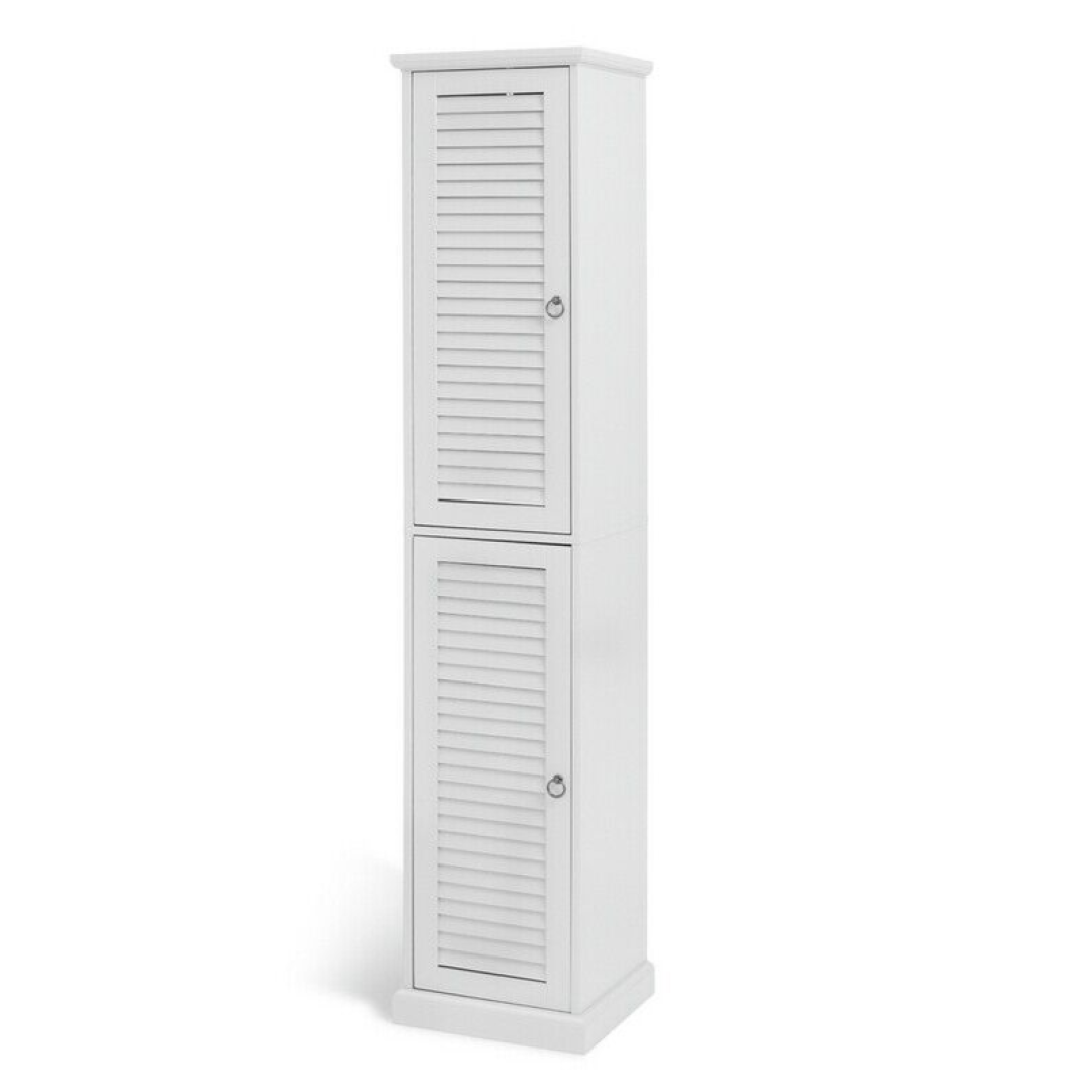 Le Marais Louvered Tallboy - White Le Marais Louvered Tallboy - White