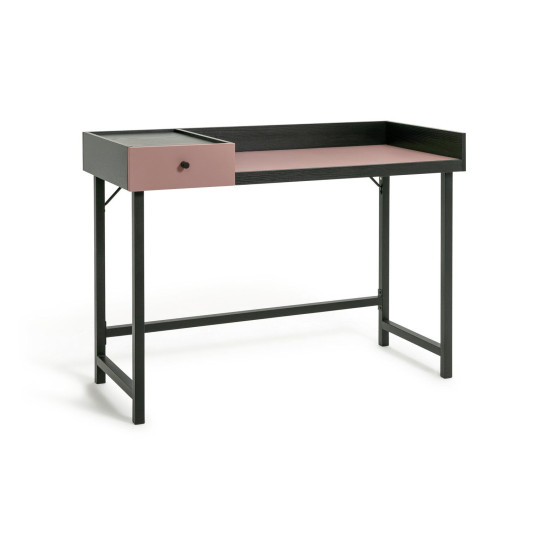 Margot 1 Drawer Desk - Pink & Black | Home Office Desk