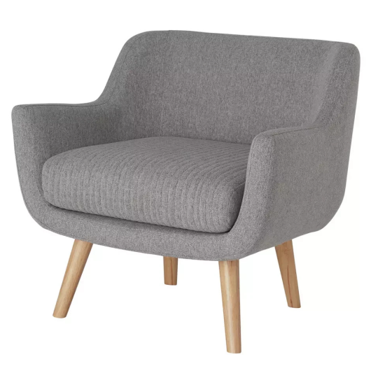 Nellie Fabric Accent Chair - Grey