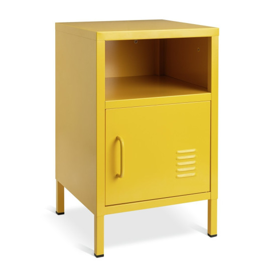  Stevie 1 Door Bedside Table - Mustard
