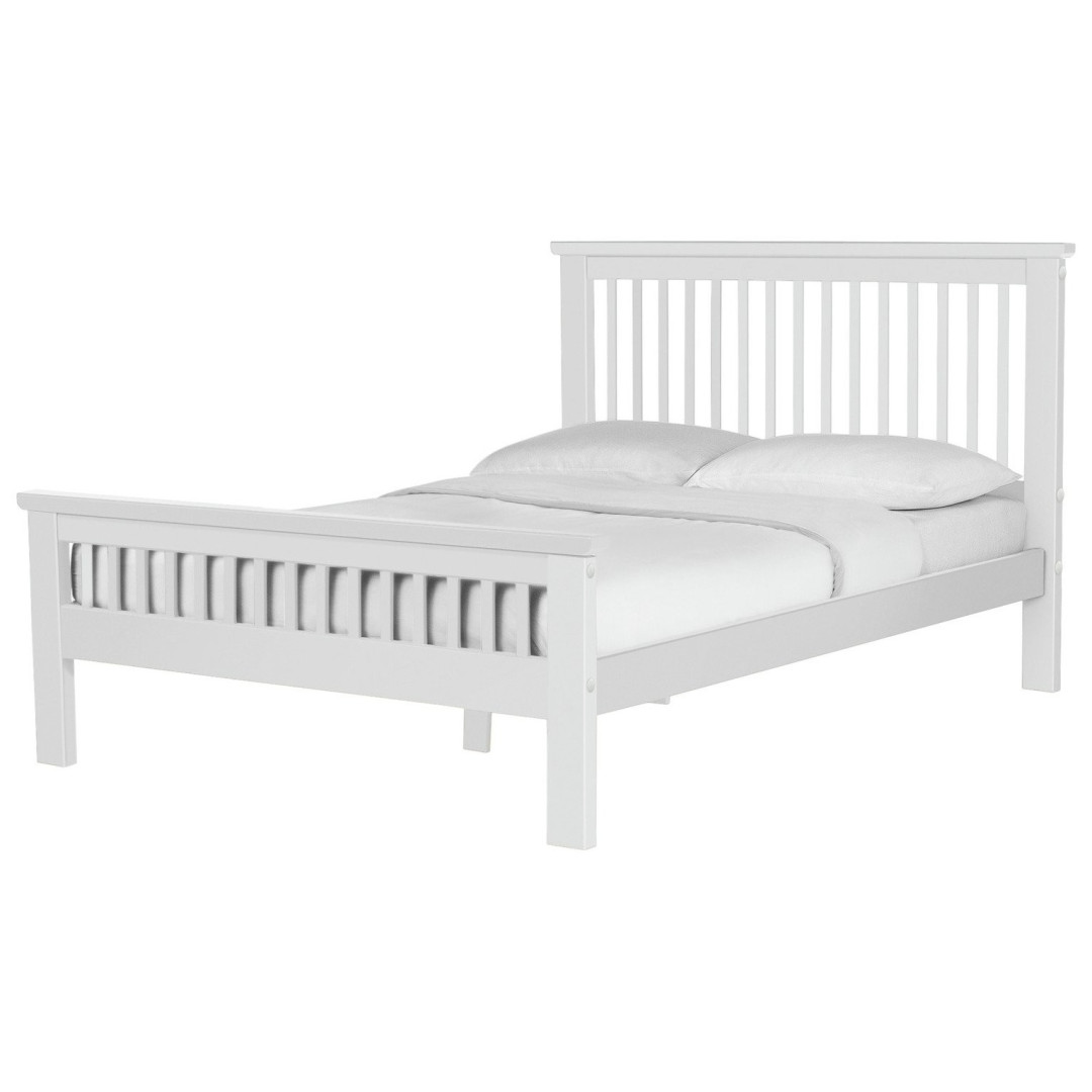 Home Aubrey Double Wooden Bed Frame - White (B GRADE) Home Aubrey Double Wooden Bed Frame - White (B GRADE)