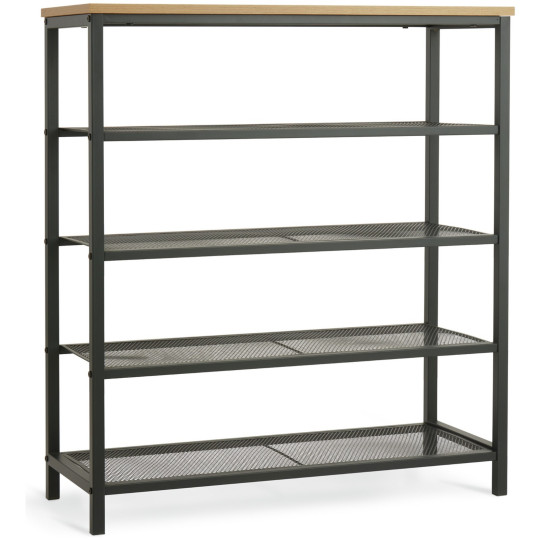 Loft Living 5 Shelf Shoe Storage Rack - Black | Footwear Rack, Hallway