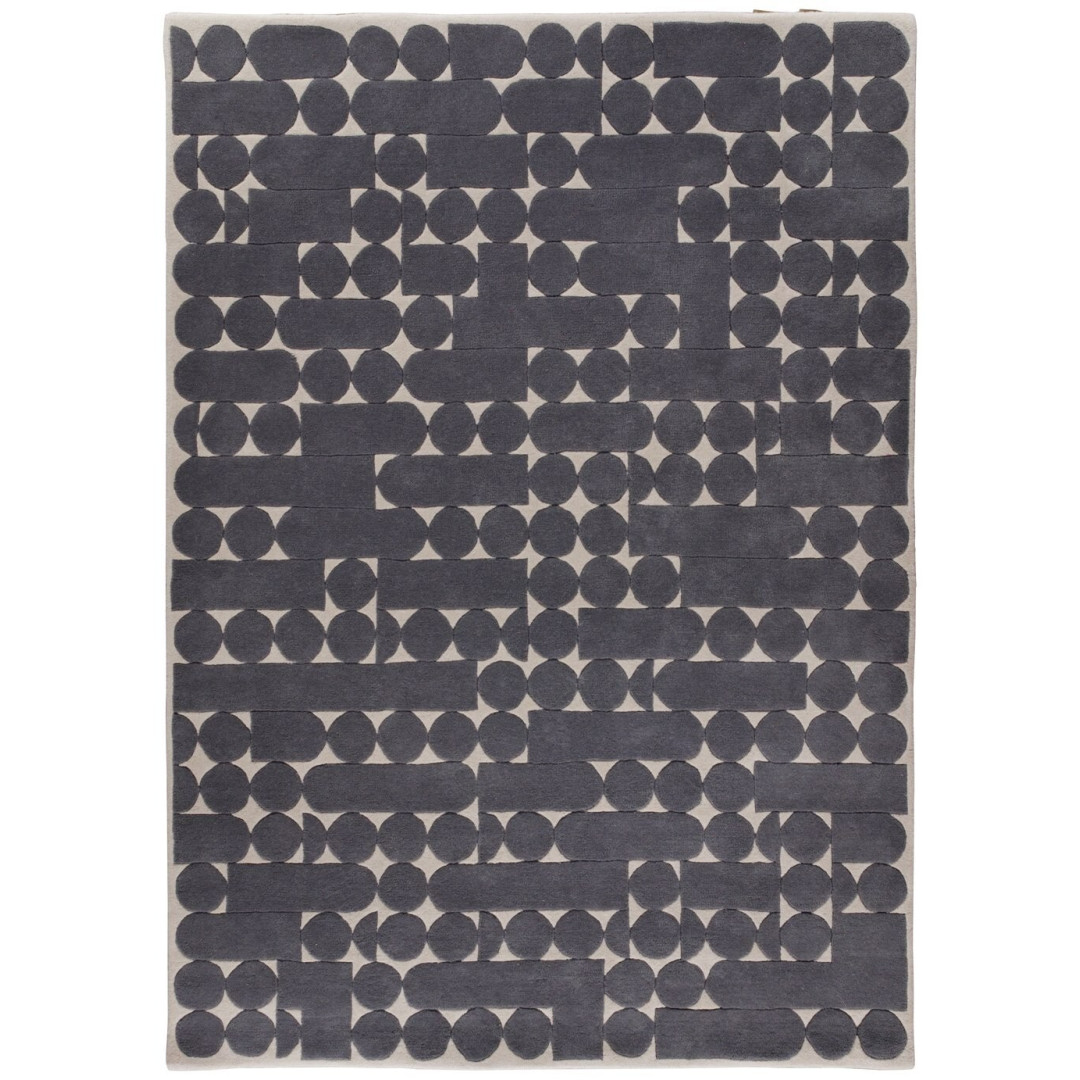 Penrose Patterned Wool Rug - 170x240cm - Grey | Modern Living Room Penrose Patterned Wool Rug - 170x240cm - Grey | Modern Living Room