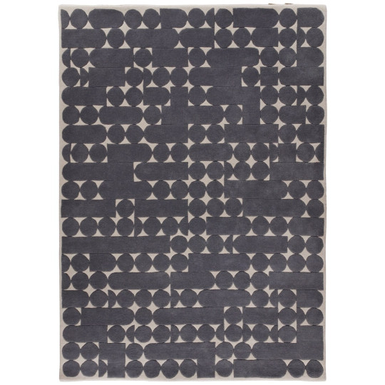 Penrose Patterned Wool Rug - 170x240cm - Grey | Modern Living Room