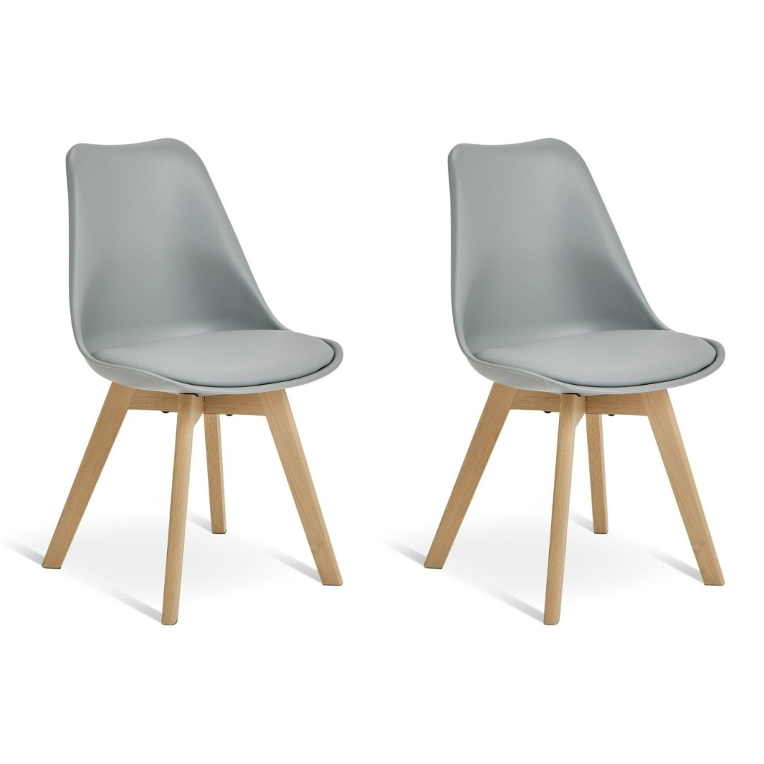 Jerry Pair of Dining Chair - Grey | Modern Mealtime Seating Jerry Pair of Dining Chair - Grey | Modern Mealtime Seating