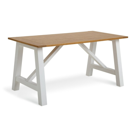 Burford Solid Wood 4 Seater Dining Table - White | Stylish Kitchen Design