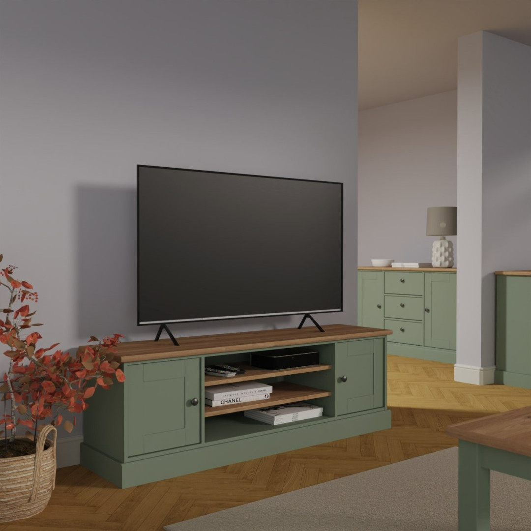 Home Winchester 2 Door TV Unit - Reed Green | modern TV unit Home Winchester 2 Door TV Unit - Reed Green | modern TV unit