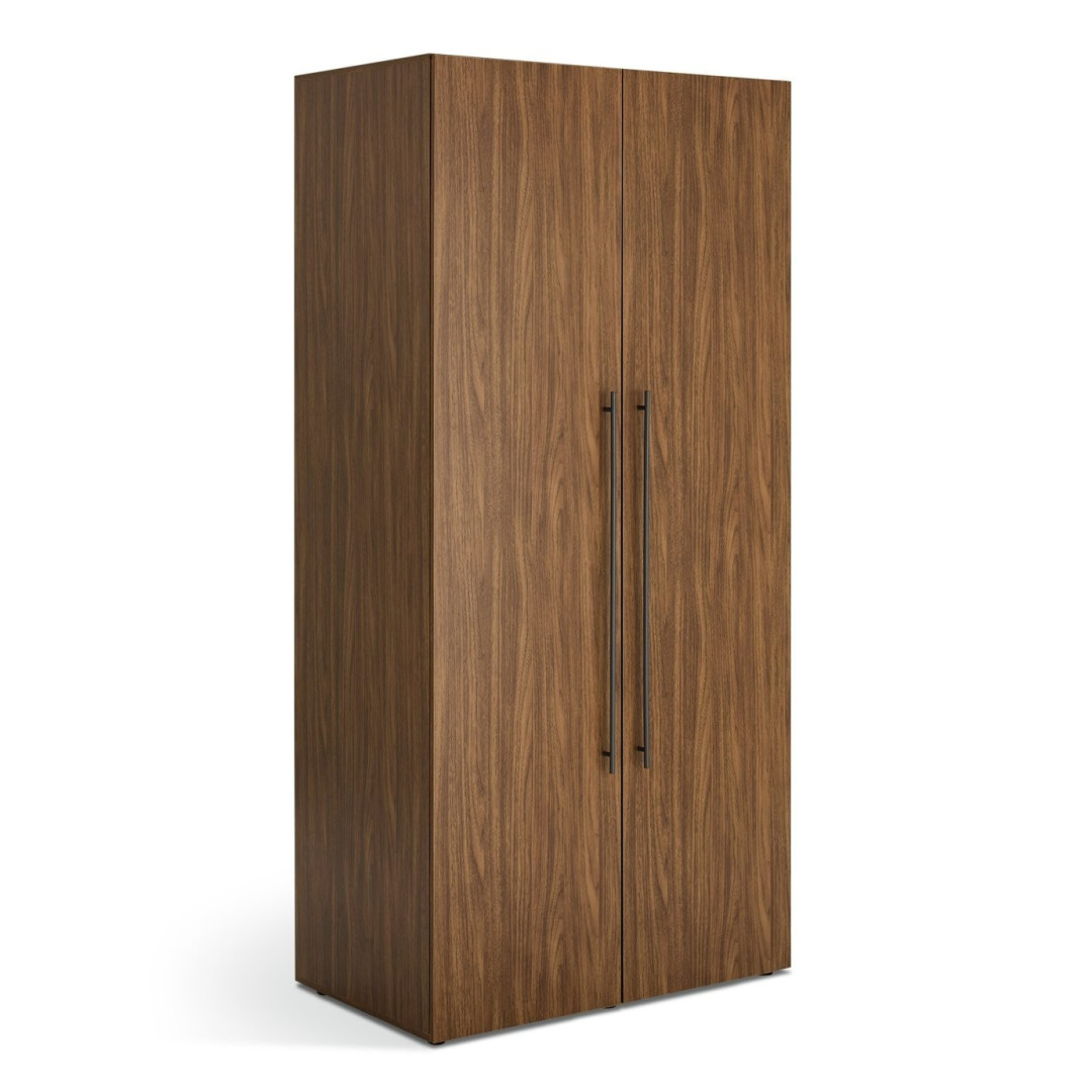 Atlas 2 Door Wardrobe - Walnut | Organized Clothing Spac Atlas 2 Door Wardrobe - Walnut | Organized Clothing Spac