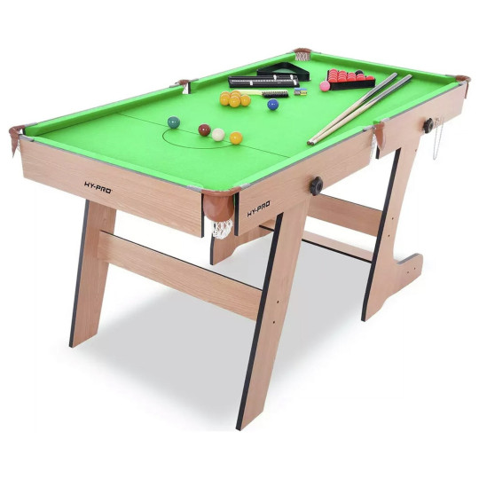Hy-Pro 6ft Folding Snooker and Pool Table - Oak (B Grade)