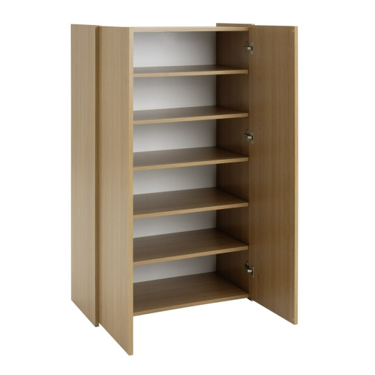 Seville 2 Door Shoe Storage Cabinet - Oak ( B Grade )