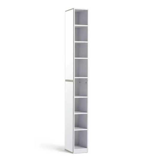 Prime Mirrored Narrow Tallboy - White ( B Grade )