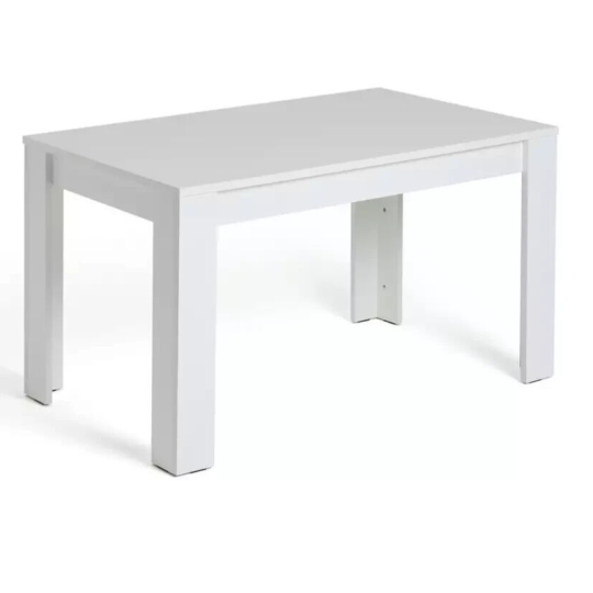 Miami Gloss 4 Seater Dining Table - White | White Modern Kitchen Dining Table