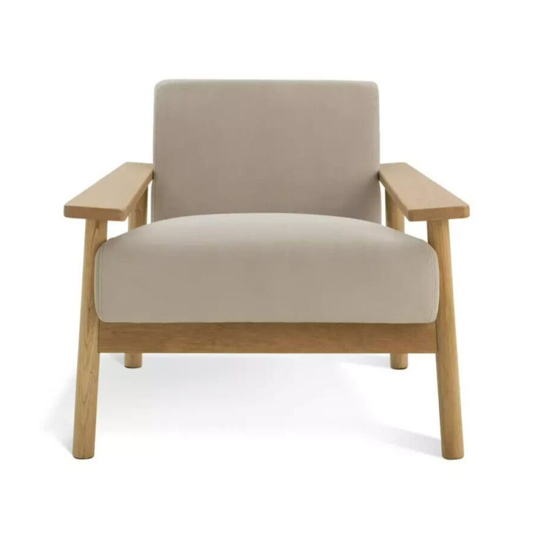 Dore Velvet Accent Chair - Oak Dore Velvet Accent Chair - Oak