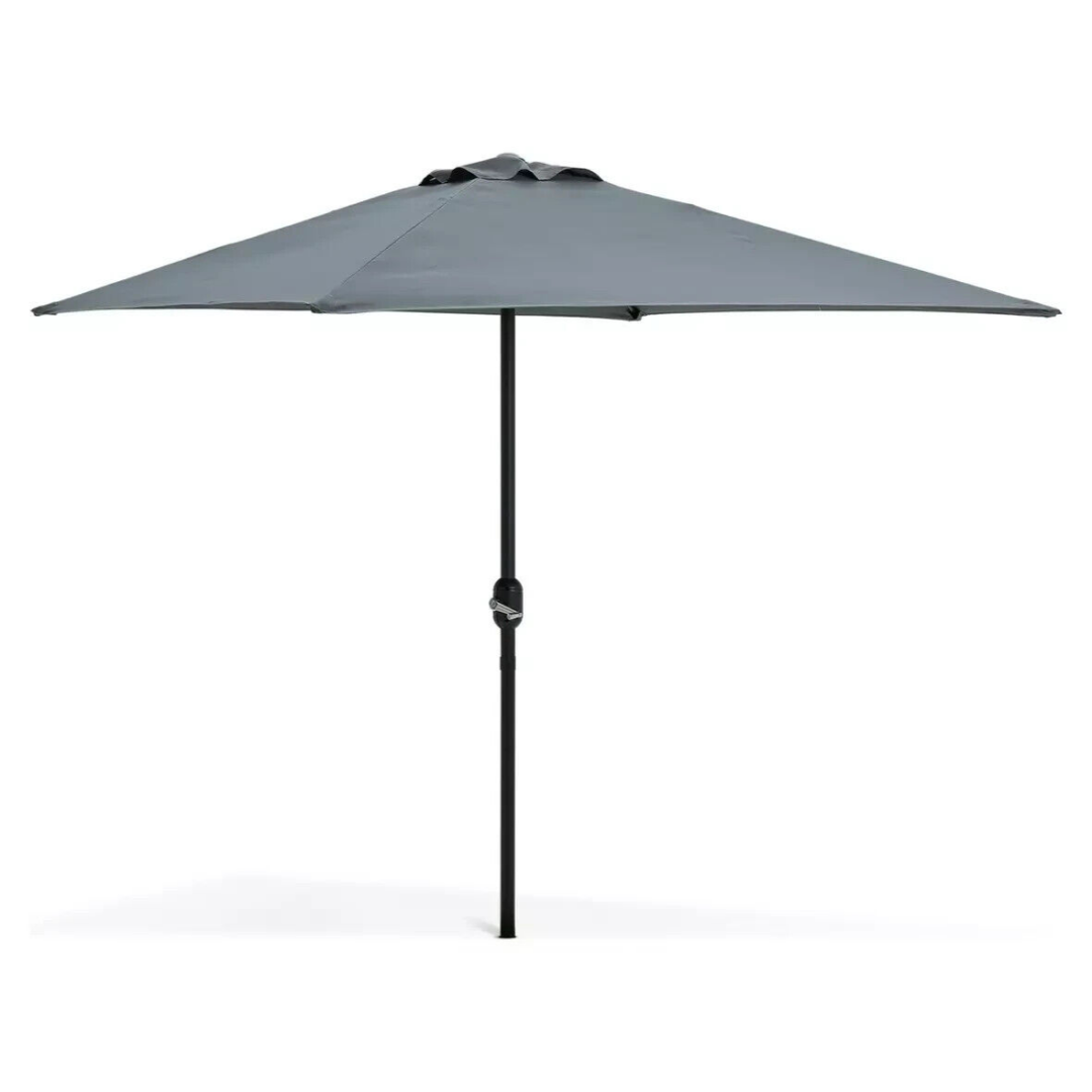 2m Square Garden Parasol - Grey | Large Outdoor Umbrella Patio Garden 2m Square Garden Parasol - Grey | Large Outdoor Umbrella Patio Garden