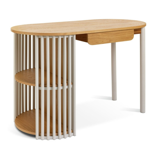 Rita 1 Drawer Office Desk - Natural | Modern Computer Workstation Home Furniture