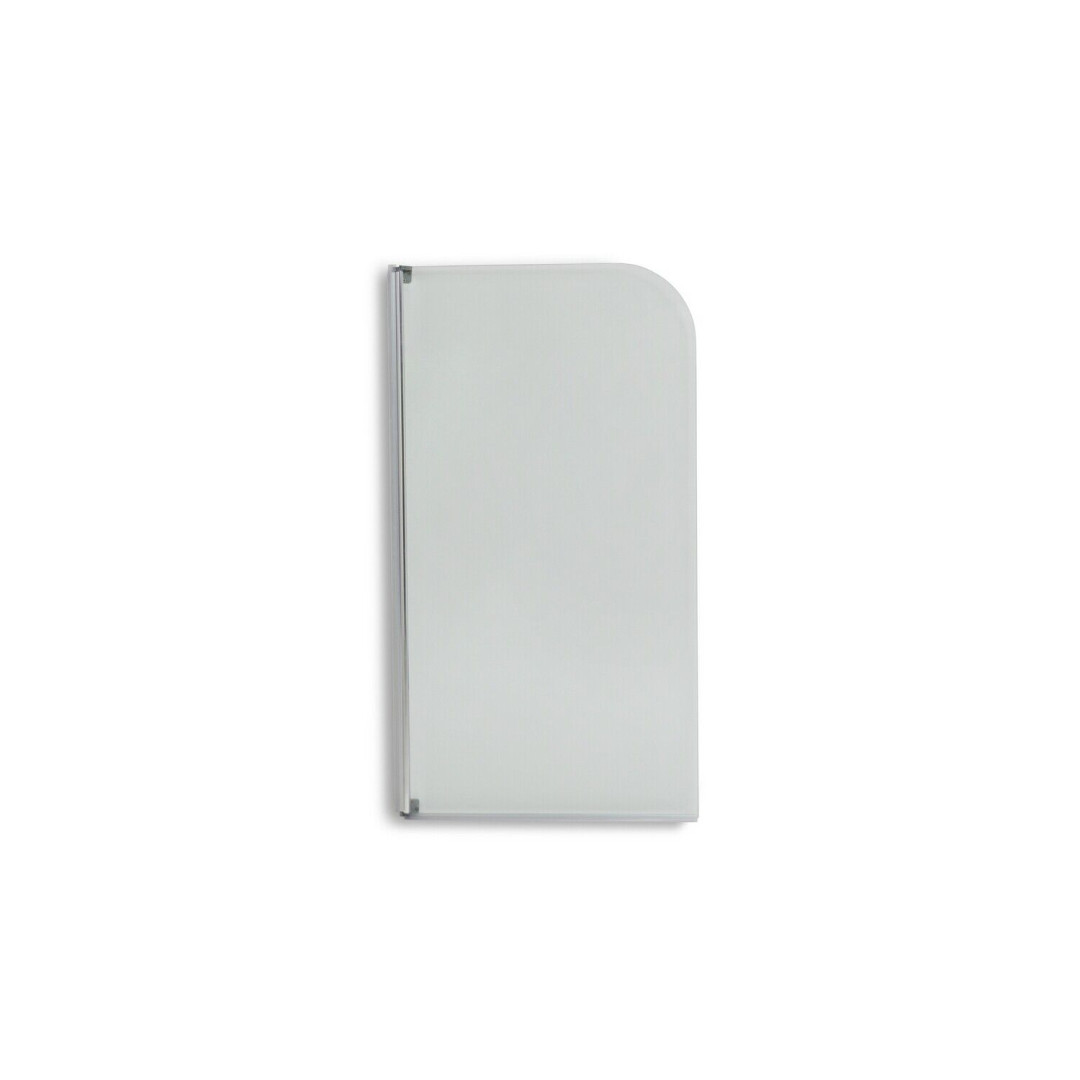 Half Frame Radius Bath Screen - Silver | Modern Bathroom Glass Shower Panel Door Half Frame Radius Bath Screen - Silver | Modern Bathroom Glass Shower Panel Door