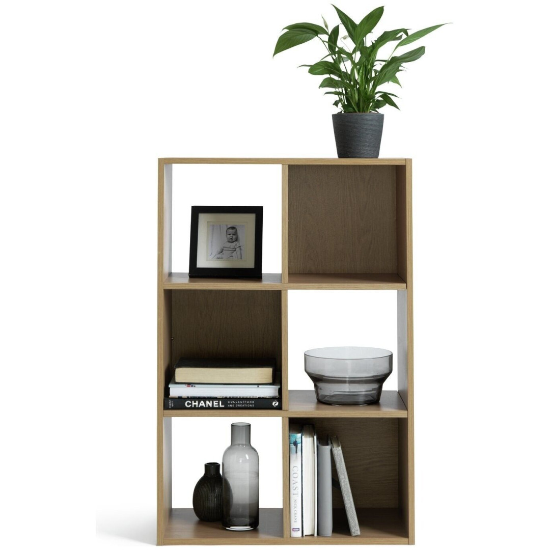 Home Squares 6 Cube Storage Unit - Oak Effect | Modern Shelf Organizer Storage Home Squares 6 Cube Storage Unit - Oak Effect | Modern Shelf Organizer Storage