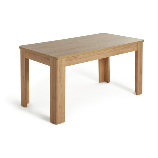 Home Miami Curve Extending Oak Effect Dining Table | Wooden Kitchen Furniture