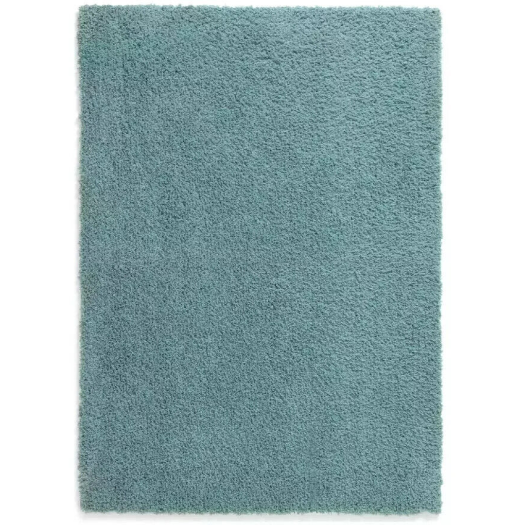 Recycled Cosy Plain Shaggy Rug - 120x170cm - Blue Recycled Cosy Plain Shaggy Rug - 120x170cm - Blue