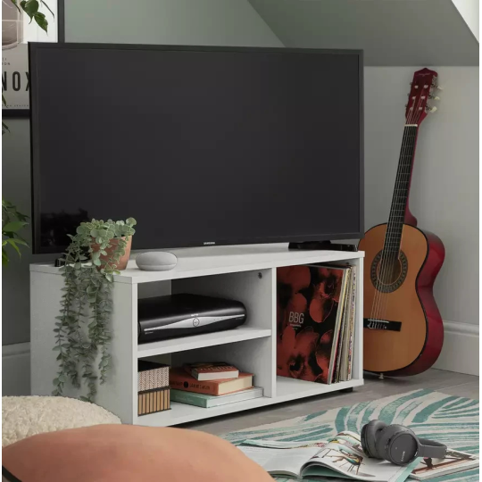 Home Malibu TV Unit White | Living Room TV Stand Cabinet Furniture