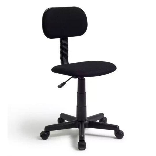 Home Fabric Office Chair Black | Desk Chair Adjustable Swivel Office
