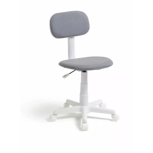 Home Fabric Office Chair Grey | Swivel Office Desk Chair Furniture