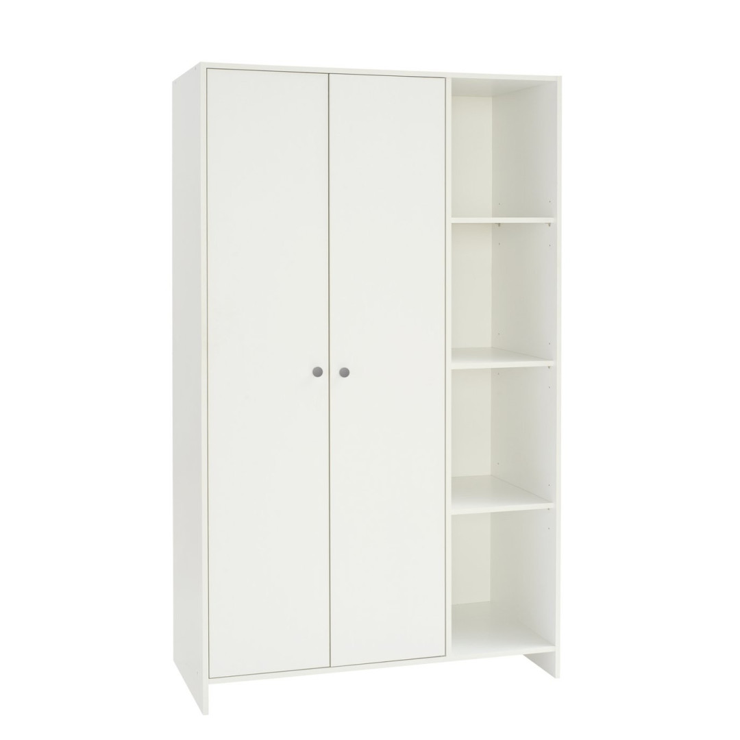 Home Seville 2 Door Open Shelf Wardrobe - White ( B Grade ) Home Seville 2 Door Open Shelf Wardrobe - White ( B Grade )