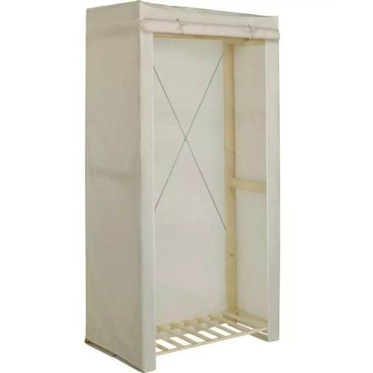 Covered Single Wardrobe - Cream