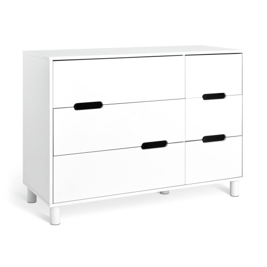Henri 6 Drawer Chest - White | Stylish Room Arrangement