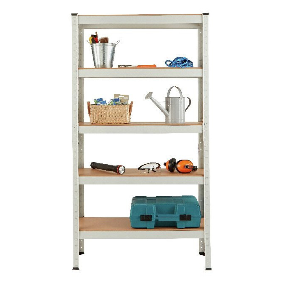 5 Tier Grey Steel Heavy Duty Garage Shelving Unit | Storage Racking 5 Tier Grey Steel Heavy Duty Garage Shelving Unit | Storage Racking